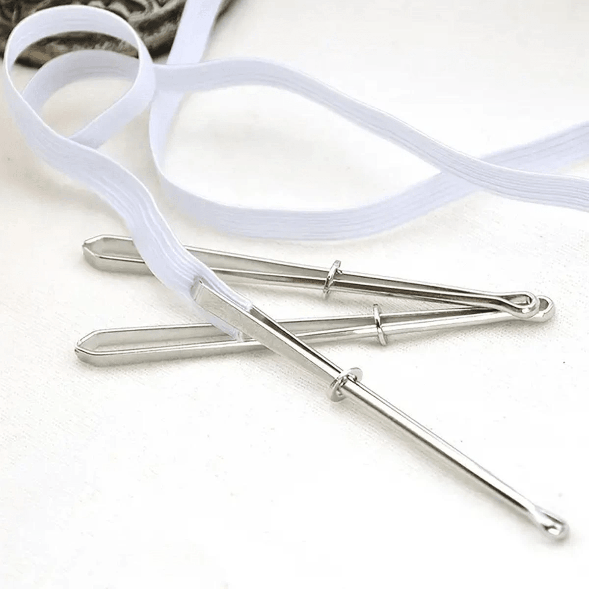 3pcs Infilatore Di Cinghie Elastiche, Infilatore, Infilatore A Pinza, Infilatore Di Corde, Attrezzo Per Sarto 