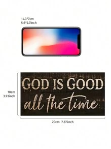 1件創意木製「God Is Always Good」英文標語裝飾掛牌，輕量木材質裝飾標語牌，室內溫馨牆面裝飾掛飾，美式風格木製牆面掛飾，標語掛飾，適用於商店、居家、派對裝飾等 - 彩色 - 查看 5