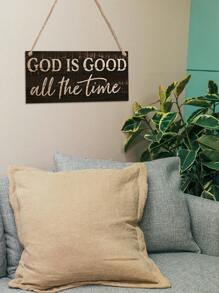 1件創意木製「God Is Always Good」英文標語裝飾掛牌，輕量木材質裝飾標語牌，室內溫馨牆面裝飾掛飾，美式風格木製牆面掛飾，標語掛飾，適用於商店、居家、派對裝飾等 - 彩色 - 查看 4