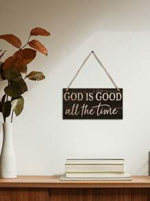 1件創意木製「God Is Always Good」英文標語裝飾掛牌，輕量木材質裝飾標語牌，室內溫馨牆面裝飾掛飾，美式風格木製牆面掛飾，標語掛飾，適用於商店、居家、派對裝飾等 - 彩色 - 查看 6