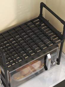 1 件多功能厨房微波炉和烤箱架、双层调味架、独立式储物柜，用于存放厨房碗碟、储物、厨房收纳、厨房用品、房间装饰、家居装饰。 - 白色 - 查看 6