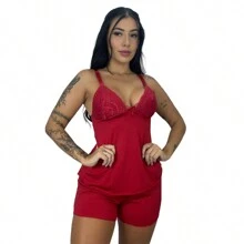 Maternity Sleepwear - 紅色 - 查看 2