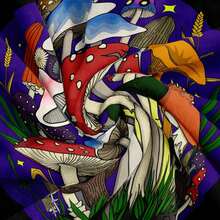 1件可愛的卡通蘑菇造型沙發毯藝術裝飾掛毯,柔軟舒適的毛絨毯,日常家居使用 - 藍色 - 查看 5