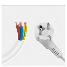 1pc Vertical 2-Layer Overload Protection 8 Outlets 10a 1.8m Power Strip With European Standard Plug - White - View 4