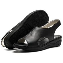Women Platforms & Wedge Sandals - 黑色 - 查看 4
