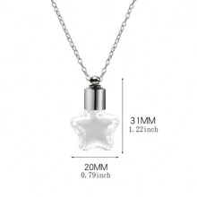 1入diy水滴可開啟的鏈子項鍊,男女適用的水晶香水瓶血瓶吊墜頸帶珠寶項鍊