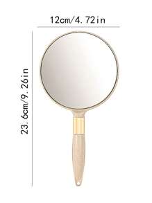 Makeup Mirror, 1Pc European Style Vintage Handle Cosmetic Mirror Handheld Mirror, Vanity Mirror, Living Room Home Bedroom Bathroom House Decor, Travel Stuff, Wedding, Party, Birthday, Gifts For Men Mom Dad Best Friends Teacher, New Years, Accessories, Funny Gift