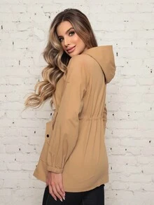 Women Trench Coats - Màu be - Xem 4