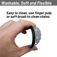 2pcs Cute Bling Car Cup Holder Coaster Mat With Rhinestone For Women Girl Universal Anti Slip Automotive Interior Accessories - Silver - View 4