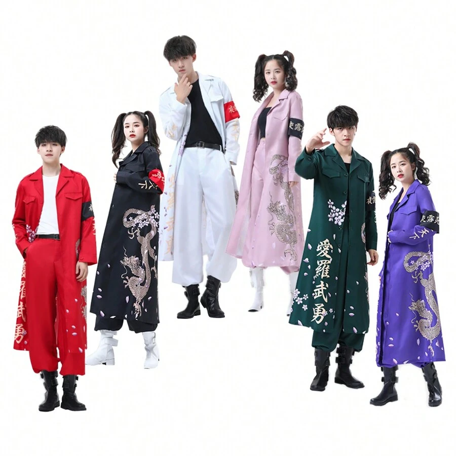 3入組holoun日本暴走族cosplay服裝《東京復仇者》制服套裝 - A - 查看 1