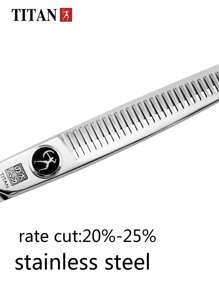 TITAN HIRLD Professional Left-Handed Hairdressing Scissors, Set Of Flat, Thinning, And Blending Shears, Made Of 440C Steel, 6 Inches - Silver - View 2