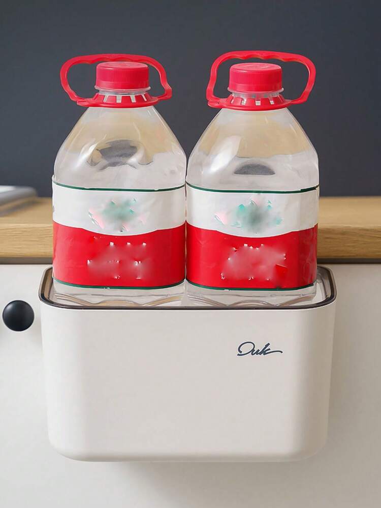 1個家用廚房壁掛式垃圾桶,廚櫃門垃圾桶掛式收納垃圾桶 - 白色 - 查看 6