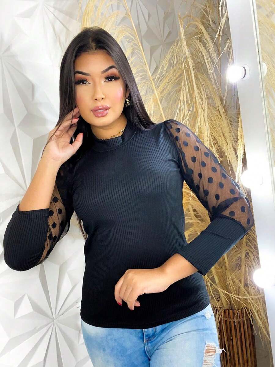 Women T-Shirts - 黑色 - 查看 1