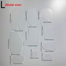 10 件/套創意記憶熊模板。縫紉補丁尺 Diy 縫紉圖案壓克力模板附說明 - 透明 - 查看 11