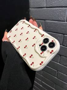 Ốp lưng điện thoại Apple 1pc TPU màu kem anh đào chống rơi, tương thích với iPhone 11, 12, 13, 14, 15, 16, 12 Pro Max, 13 Pro Max, 14 Pro Max, 15, 15 Pro, 15 Plus, 15 Pro Max, 16 Pro Max, A03, A04, A12, A13, A23, A24, A33, A34, A52, A72, A73. Chống nước, chống sốc và chống trầy xước. - Nhiều màu - Xem 2