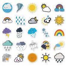 50pcs Hand Tent Weather Cartoon Graffiti Creative Waterproof Stickers - Apricot - View 3