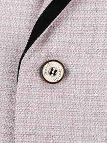 年輕男孩4件禮服套裝：春季西裝外套、背心、長褲、領結 - 灰色 - 查看 7