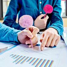 6pcs Plush Ball Cartoon Ballpoint Pens, Cute And Highly Attractive , Fluffy Pens In Multiple Colors, Colorful Ballpoint Pens Suitable For School Use, Back To School Gift (Pink) - Multicolor - View 5