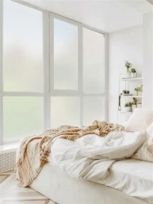 1卷窗戶隱私膜,霧面玻璃窗膜,自粘窗膜,窗貼隱私,遮光uv阻隔乙烯基窗戶膜,適用於玻璃門浴室辦公室客廳 - 彩色 - 查看 4