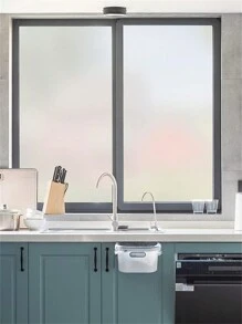 1卷窗戶隱私膜,霧面玻璃窗膜,自粘窗膜,窗貼隱私,遮光uv阻隔乙烯基窗戶膜,適用於玻璃門浴室辦公室客廳 - 彩色 - 查看 5