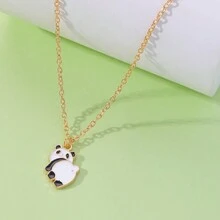 1pc Cute Panda Necklace - Yellow Gold - View 3