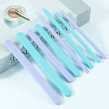 4支装硅胶搅拌棒，耐用可重复使用，适用于面部彩妆、混合树脂、环氧树脂等DIY制作，也可用于环氧树脂浇注。 - 藍色 - 查看 4