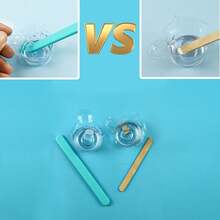 4支装硅胶搅拌棒，耐用可重复使用，适用于面部彩妆、混合树脂、环氧树脂等DIY制作，也可用于环氧树脂浇注。 - 藍色 - 查看 3