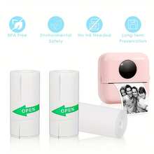 15捲熱敏印刷紙、5.7 X 2.5公分熱敏印刷紙、相機和貼紙印刷用小型熱敏印刷紙 - 白色 - 查看 5