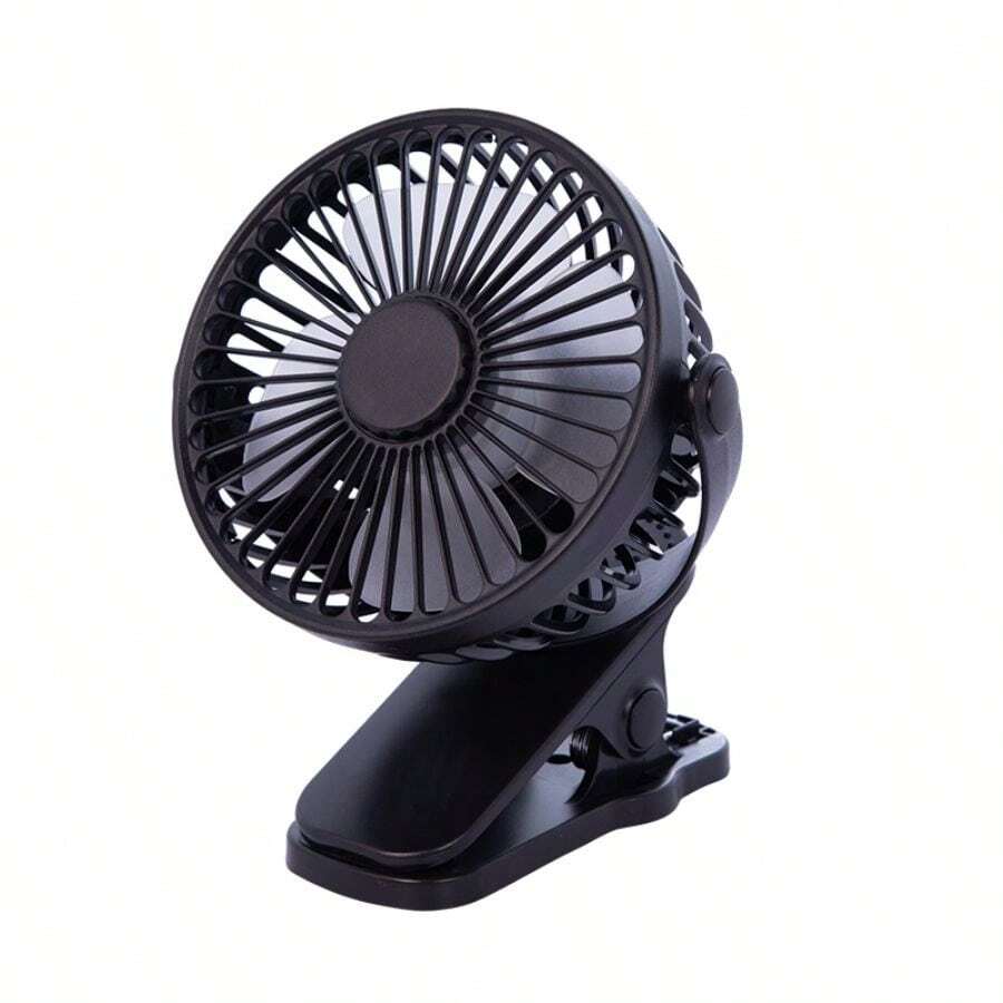 A Mini USB Rechargeable Handheld Fan With Portable & Lightweight Design, Suitable For Office, Desktop, Car Or Travel. Random Data Cable Delivery. - Black - View 1