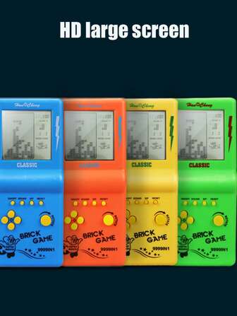 1pc Classic Handheld Game Console - Russian Block Big Screen, Vintage Pocket Game Player, Batteries Not Included