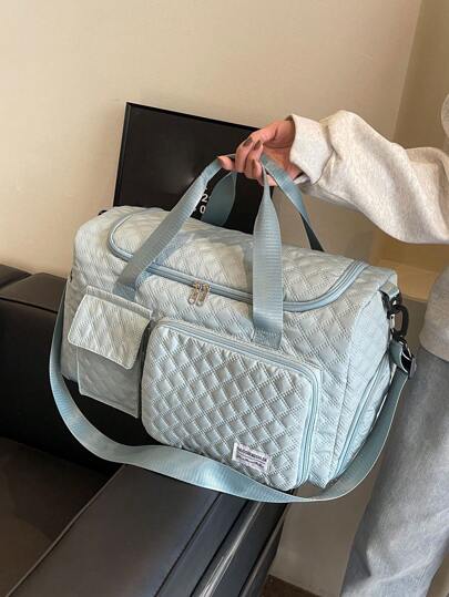 旅行包 短途手提 大容量菱形旅行健身包 便携式旅行行李袋 返校旅行健身包 露营巡航必备品 徒步旅行 返校夏季旅行箱 过夜包 旅行袋 周末行李袋 随身包 大学包 行李袋 周末旅行包 医院包 假日冬季包 学校用品 学校用品