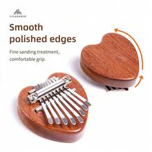 迷你八鍵拇指琴,便攜式可愛的桃花心木卡林巴樂器,多種風格的可穿戴吊飾禮物 - 彩色 - 查看 7