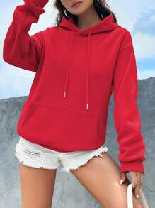 Women Sweatshirts - 紅色 - 查看 3