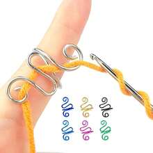 Handmade Crochet Rings,  Adjustable Crochet Tension Ring For Knitting And Crocheting, Crochet Gift For Knitting Lovers - Silver - View 1