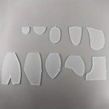 10 件/套創意記憶熊模板。縫紉補丁尺 Diy 縫紉圖案壓克力模板附說明 - 透明 - 查看 9