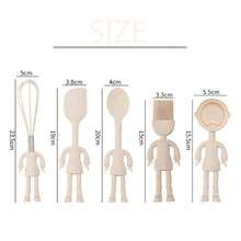 5pcs/Set Baking Tools, Including Cake Cream Scraper, Egg Beater, Pastry Spatula, Silicone Cream Scraper, Silicone Brush For Baking And Barbecue - Multicolor - View 4