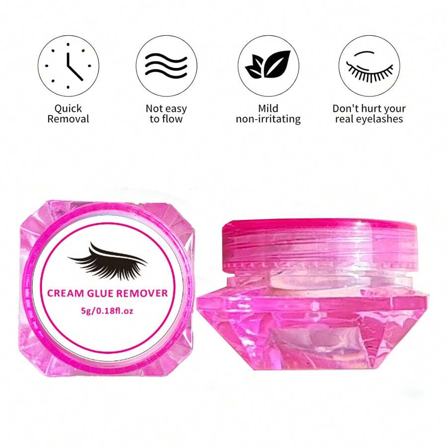 Eyelash Extensions Glue Remover,5g Cream Lash Extension Remover Dissolves Powerful Eyelash Glue