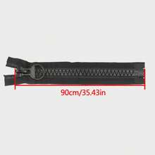 Heavy Duty Plastic Continuous #20 Zipper 100% Plastic Slider Marine Use Zip - Black - View 5