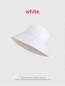 1頂寬邊遮陽帽，中性款桶帽，2024新款式，透氣防曬遮陽桶帽