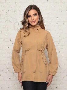 Women Trench Coats - Màu be - Xem 1