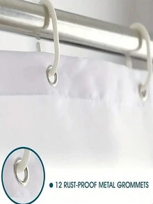 1入創意玫瑰圖案淋浴簾,防水浴室簾,含掛鉤,浴缸隔斷,浴室裝飾配件 - 彩色 - 查看 7