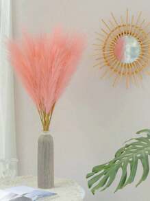 5/10/20/40pcs Of Artificial Reeds, 55cm/21.65 Inch High Plush Artificial Grass, Large Universal Pampas Tree Branches For Floor Vase Filling, Suitable For Bohemian Decoration In Home Kitchens, Room Decoration, Wedding Party Decoration, Fake Plants, Autumn Decoration, Rooms, Desks, Garden Decoration, Room Decoration, DIY Photography Props, Mother's Day, Graduation Season Decoration (Note: One Size=10 Pieces)