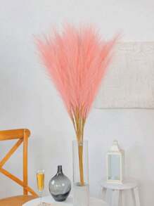 5/10/20/40pcs Of Artificial Reeds, 55cm/21.65 Inch High Plush Artificial Grass, Large Universal Pampas Tree Branches For Floor Vase Filling, Suitable For Bohemian Decoration In Home Kitchens, Room Decoration, Wedding Party Decoration, Fake Plants, Autumn Decoration, Rooms, Desks, Garden Decoration, Room Decoration, DIY Photography Props, Mother's Day, Graduation Season Decoration (Note: One Size=10 Pieces)