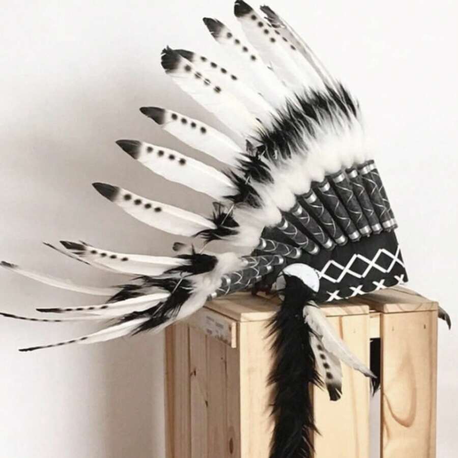 1 Pieza Accesorio De Disfraz De Tocado Del Jefe Indio Americano - Multicolor - Ver 1