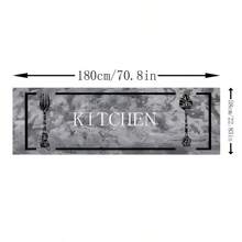 1入廚房地墊進門踏墊,四季通用柔軟的水晶絨,可水洗且防滑 - 灰色 - 查看 5