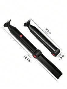 Electric Back Hair Shaver, Men's Back Hair Trimmer, Retractable And Foldable Body Hair Removal Tool - Black - View 4