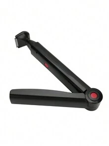 Electric Back Hair Shaver, Men's Back Hair Trimmer, Retractable And Foldable Body Hair Removal Tool - Black - View 3