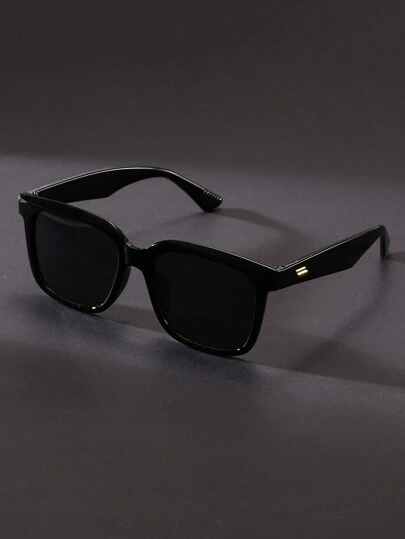 1 Pc Fashionable Square Frame Y2K Unisex Beach Style Fashion Glasses Casual Shades Accessories Beach Accessories Glasses Shades Looks Street Style And Suit For Sweater Jacket Sweatshirt Hoodie Leather Pants And Cargo Pants For Summer Beach Vacation,Outdoor,Travel