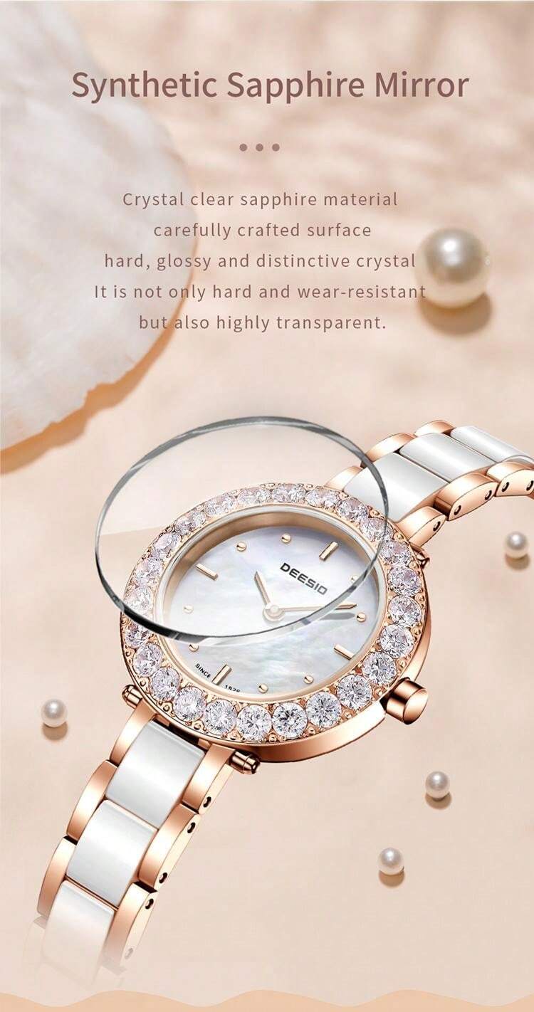 Deesio 1pc Deesio New Fashionable & Elegant Ladies Quartz Wrist Watch