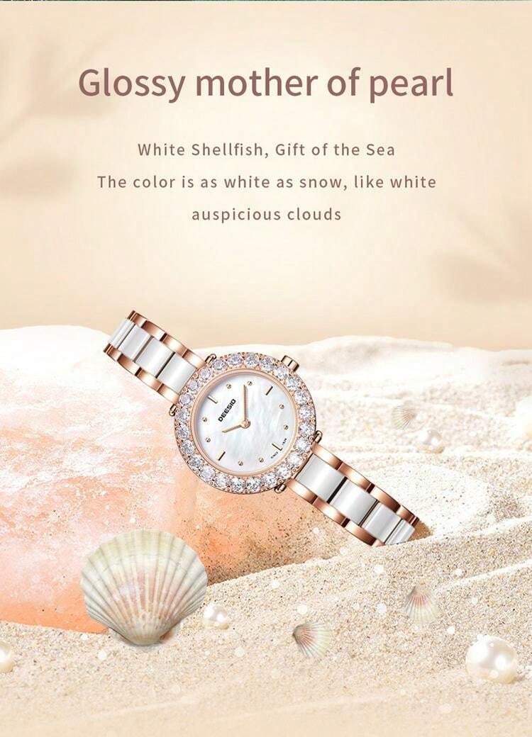 Deesio 1pc Deesio New Fashionable & Elegant Ladies Quartz Wrist Watch